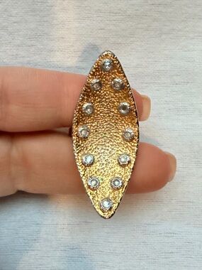 Alexis Bittar Gold Marquise Crystal Accent Ring